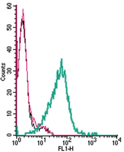 Cell surface detection of TRPA1 by indirect flow cytometry in live intact human MEG-01 megakaryocytic leukemia cells:
