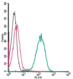 Cell surface detection of 5HT1B Receptor by indirect flow cytometry in live intact human THP-1 monocytic leukemia cells: