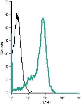 Cell surface detection of FPR1 in live intact human THP-1 acute monocytic leukemia cells: