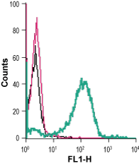 Cell surface detection of FFAR2 in live intact human THP-1 monocytic leukemia cells: